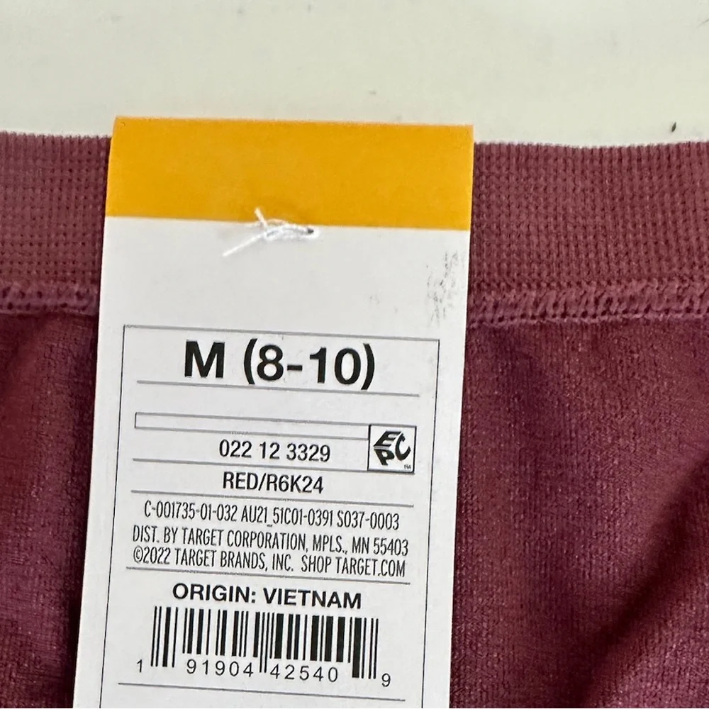 NWT Auden Seamless Boyshort Underwear Medium 8-10 “Red” Wine Burgundy Color - Picture 5 of 8